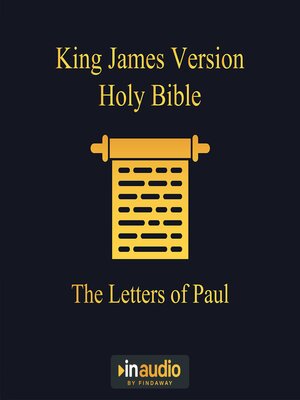 cover image of King James Version Holy Bible--The Letters of Paul